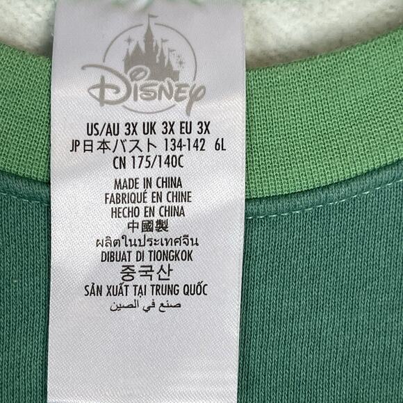 Disney World Sweatshirt Mens 3X Green Mickey and Friends Striped Spirit‎ Jersey - Picture 3 of 11